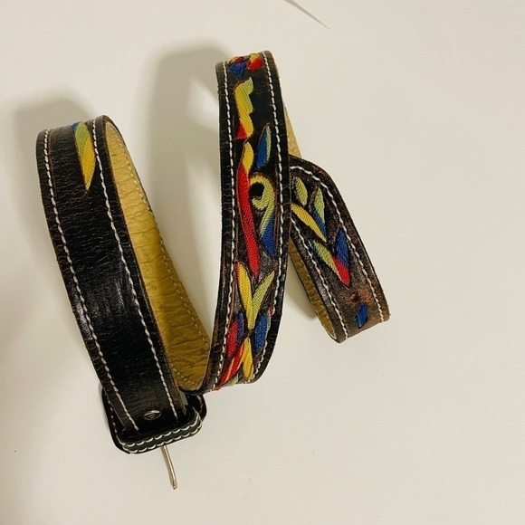 Gorgeous Unisex Belt -- Embroidered Colorful Rainbow Yard - Picture 2 of 9